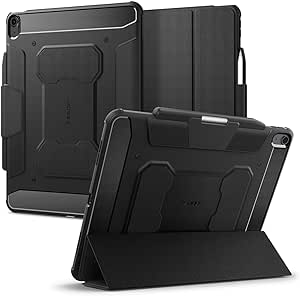 Spigen Rugged Armor Pro Designed for iPad Air 13 Inch Case M2 (2024) with Pencil Holder - Black