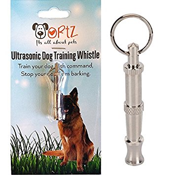 Ortz® Dog Whistle to Stop Barking - Bark Control for Dogs - Patrol Ultrasonic Sound Repellent Repeller - Silver Training Deterrent Whistle - Train Your Dog