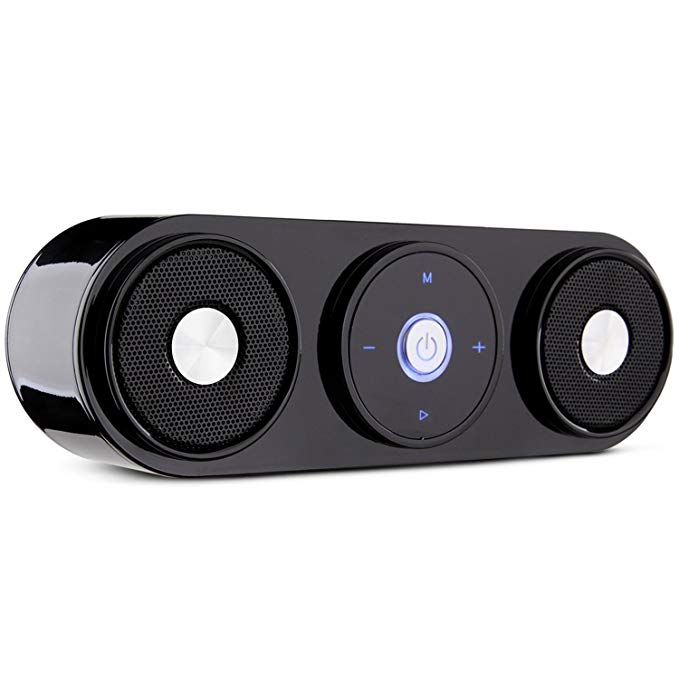 Bluetooth Speakers, ZENBRE Z3 10W Portable Speakers with 20h Playtime,Computer Speaker with Dual-Driver Enhanced Bass Resonator (Black)