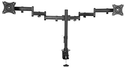 VIVO Dual Computer Monitor Mount Fully Adjustable VESA Stand for Two Ultra Wide Screens up to 38" (STAND-V032M)