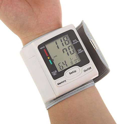 SOONHUA Blood Pressure Monitor, Automatic Digital Wrist Blood Pressure Monitor BP Cuff Machine Home Test Device for Home Use