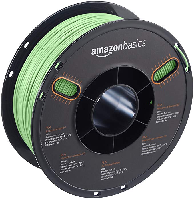 AmazonBasics PLA 3D Printer Filament, 1.75mm, Neon Green, 1 kg Spool