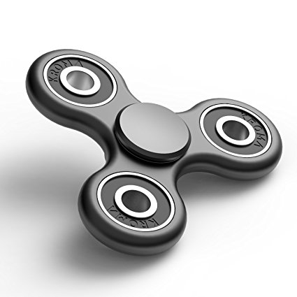 Kroma Anti-Anxiety Fidget Spinner for Relief from ADHD, Anxiety, and Boredom, suitable for Kids and Adults (Black)