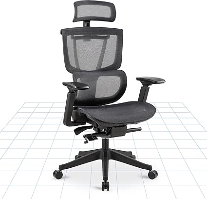 FLEXISPOT C7B-Air Ergonomic Office Chair Desk Chair Ergonomic Task Back Support Chair with Independent Lumbar Support Breathable Material Carbon Black