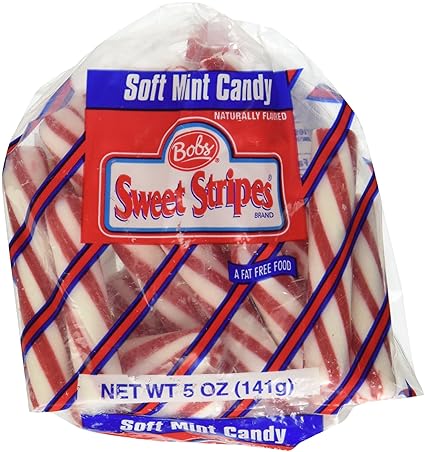 Bobs Sweet Stripes Peppermint Stick Hard Candy, 5.00 oz