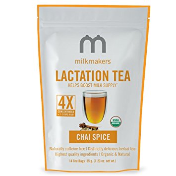 Milkmakers Lactation Tea, 1.23 Ounce, Chai, 14 Tea Bags