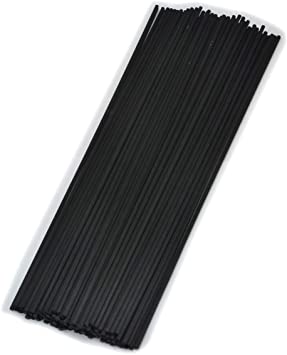 Simoutal 100pcs Fiber Reed Diffuser Sticks for DIY Essential Oil Aroma Diffuser Sets Black 8"
