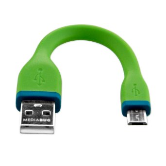Android Charging Cable MediaBug Short Durable Silicone Charge and Sync Micro-USB Cable for Android Smartphones and More Samsung Galaxy S6 S5 S4 S3 Motorola LG Note 4 Note 3 Nexus 7 - Green
