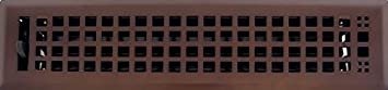 2" x 12" (3.75" x 13.75" Overall) Oil Rubbed Bronze Mission Register with Damper (HVAC Vent Cover)