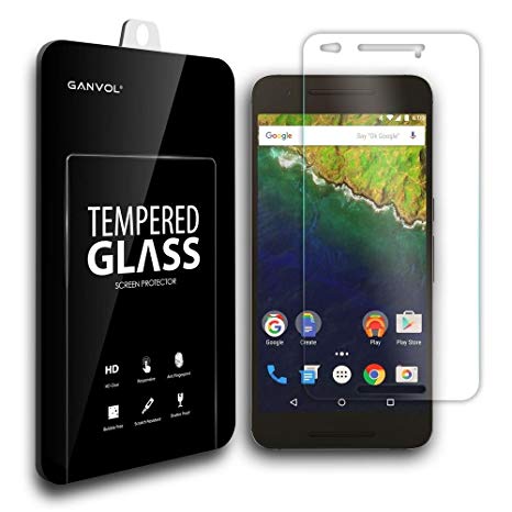 Nexus 6P Screen Protector, Ganvol Premium Tempered Glass Screen Protector for Google Nexus 6P