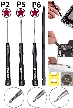 Pentalobe Screwdriver Set - Professional Mac Tool Kit with P2, P5, P6 Precision 5-Point Star Screwdrivers - Easily Open and Repair MacBook Pro, Air and iPhone 4s to 7 Plus