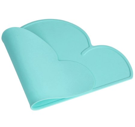 Jypc 1PC Kids Silicone Cloud Placemat Dinnerware Table Mat Washable Portable Place Mat(Turquoise)