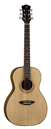 Luna Gypsy Parlor Student Guitar with Built-In Tuner