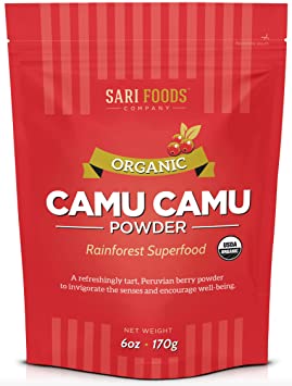 Pure Organic Camu Camu (6 Ounce): Natural Vegan Whole Food Vitamin C and Antioxidant Powder by Sari Foods Company