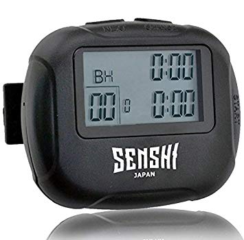 Senshi Japan Interval Timer , Stopwatch , Counting Up Timer , Alarm , Vibration - Perfect For Gym Use, Referees, Athletes - Compact Heavy Duty Design Boxing Gym Timer