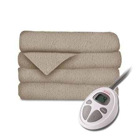 Sunbeam LoftTech Heated Blanket, Twin, Mushroom, BSL9CTS-R772-16A00