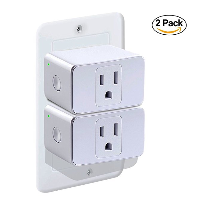 WiFi Smart Plug (2 Pack), Refoss Mini Wireless Smart Socket Outlet Works with Amazon Echo and Google Home Assistant, IFTTT, Remote Control Your Devices from Anywhere