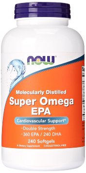 NOW Foods Super EPA, 360 EPA/240 DHA Double Strength  240 Softgels,