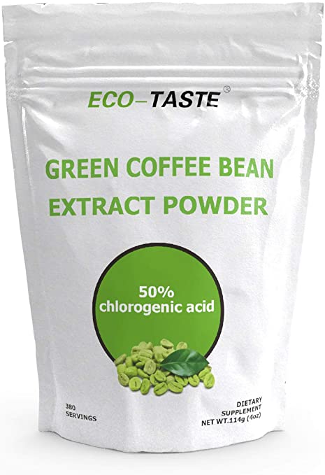 Green Coffee Bean Extract Powder for Improved Metabolism and Fat Burn, 50% Chlorogenic Acid, 114g