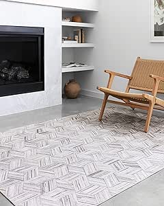 Loloi II Maddox Collection MAD-07 Lt Grey/Ivory 7'-6" x 9'-6" Area Rug