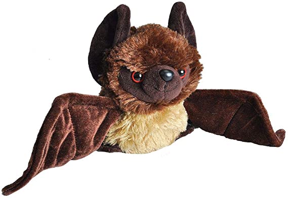 Wild Republic Bat Plush, Stuffed Animal, Plush Toy, Gifts for Kids, HUG'EMS 7 inches