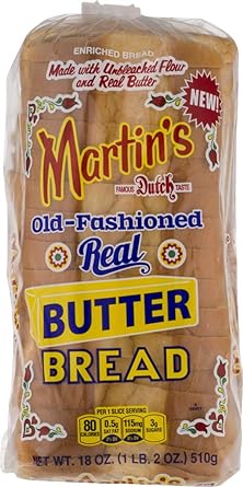 Martin's Old-Fashioned Real Butter Bread- 16 slice 18 oz. (3 Bags)