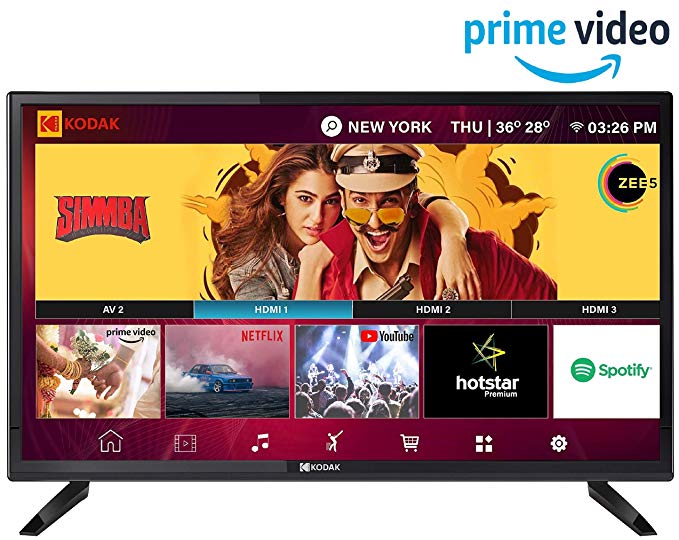 Kodak 102 cm (40 inch) Full HD LED Smart TV  40FHDXSMART PRO (Black) (2019 Model)