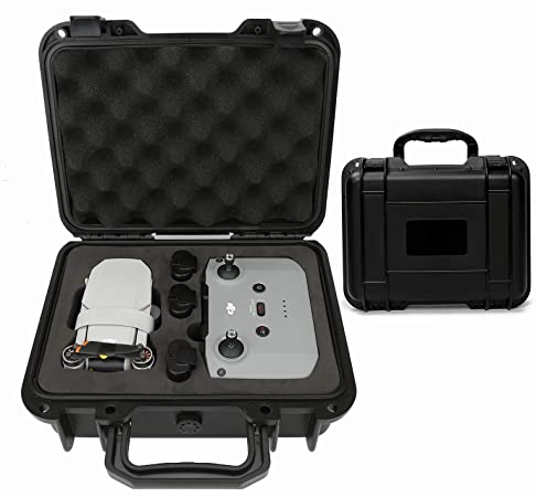 Carry Case for DJI Mini 2 -Mavic Mini 2 Portable Rugged Hard Shell Carrying Case Compatible for DJI Mini 2 Drone Battery and Accessories -Black