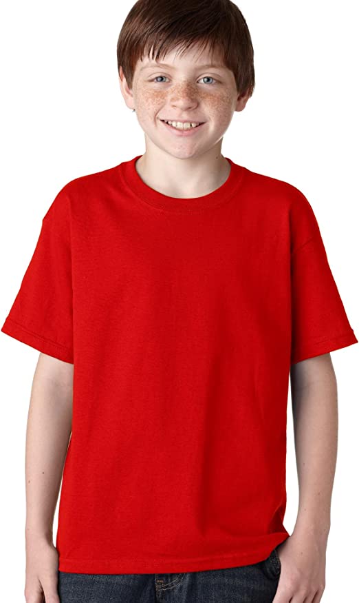 Gildan Youth Heavy Cotton T-Shirt 5000B - Red_M