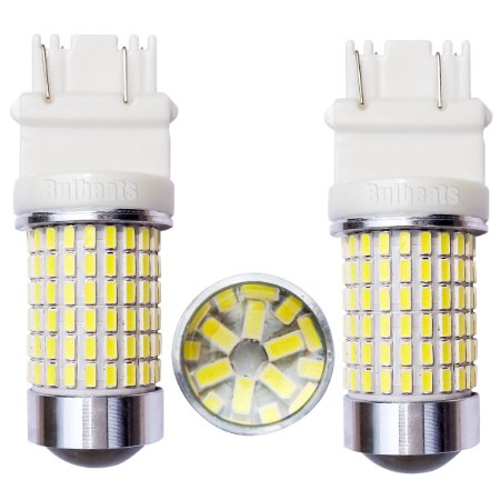 Bulbeats 1200 Lumens 2 x 144-BX Chipsets 3056 3156 3057 3157 LED Bulbs with Projector  Xenon White 6000K