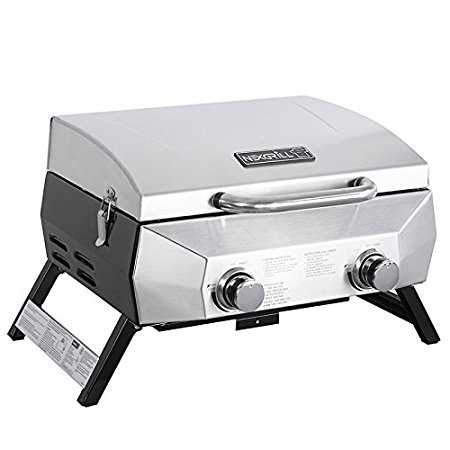 Nexgrill 20,000 BTU Portable Table Top Grill with 2 Burners
