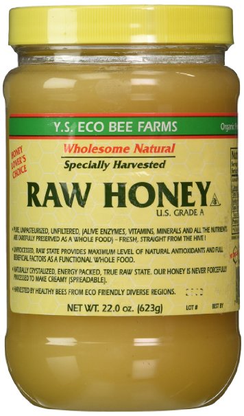 YS Eco Bee Farms Raw Honey - 22 oz Pack of 3