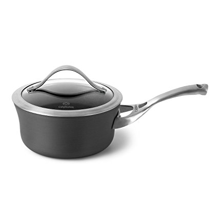 Calphalon Contemporary Hard-Anodized Aluminum Nonstick Cookware, Sauce Pan, 1 1/2-quart, Black