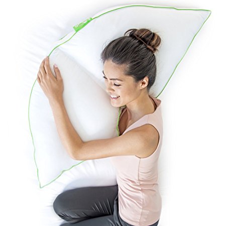 Sleep Yoga Side Sleeper Pillow - The Best Side Sleeper and Arm Rest Pillow Ergonomically Designed to Offer Perfect Support for Side Sleeping
