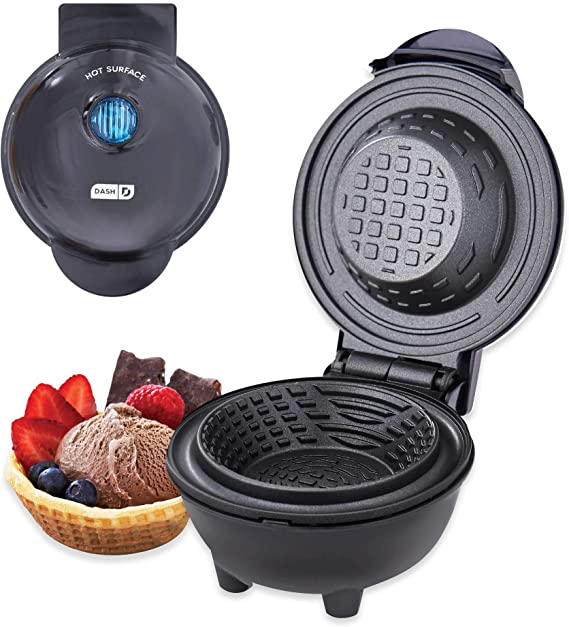 Dash DMWBM100GBBK04 Mini Waffle Bowl, Black