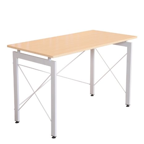 HomCom 47" Office Workstation Computer Table Desk - Cream