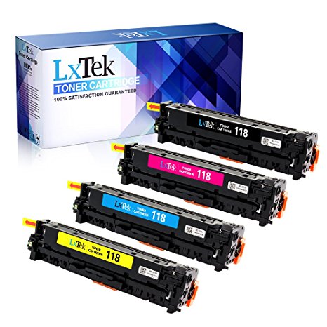 LxTeK Compatible Toner Cartridge Replacement for Canon 118 (4 Pack) for Canon ImageCLASS MF726Cdw LBP7660Cdn MF8380Cdw MF8580CDW MF8350Cdn LBP7200CDN (1 Black|1 Cyan|1 Magenta|1 Yellow)