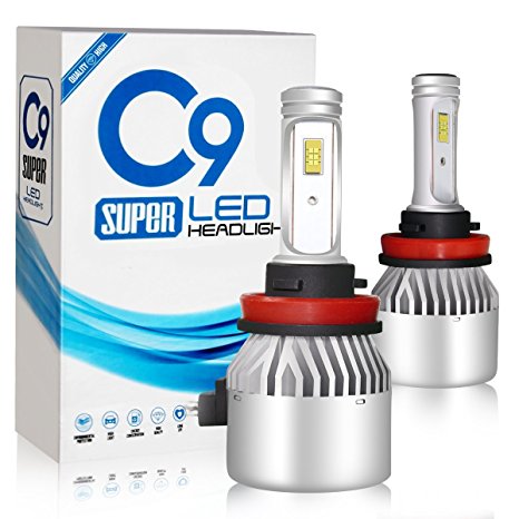Treedeng H11 (H8 H9) LED Headlight Bulbs All-in-One Conversion Kit, Turbo Heat Dissipation, 72W 8000LM 6000K, IP68 Waterproof, 2 Year Warranty
