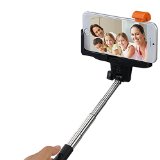 PCMags Pick Mpow iSnap Pro 3-In-1 Self-portrait Monopod Extendable Selfie Stick with built-in Bluetooth Remote Shutter With Adjustable Grip Holder for iPhone 6 iPhone 5 Samsung Galaxy S5 Android -Black