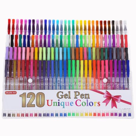 Shuttle Art - 120 Unique Colors (No Duplicates) Gel Pen Set