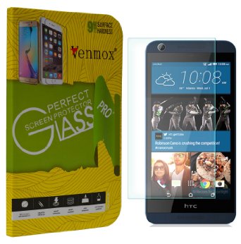 HTC Desire 626 626s Screen Protector, Venmox® HTC Desire 626 626s Tempered Ballistic Glass Screen Protector, 99% Clarity, 0.2mm, 9H Hardness, Bubble Free, Glass Screen Protector