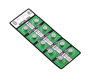 AG5 Button Cell Alkaline Battery for Calculator / Watch, 10 pack