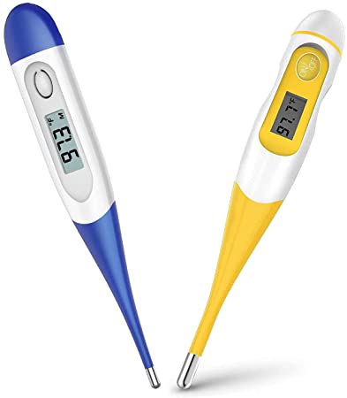 Bundle of Thermometer for Adults, Digital Oral Thermometer for Fever