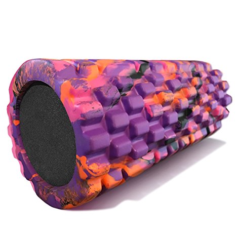 Foam Massage Roller - Black , Green , Pink , Orange , Aqua , Red , Aurora , Peacock or Sunrise