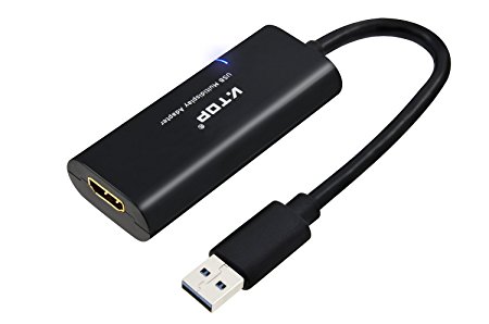 V.TOP USB 3.0 to HDMI 1080P External Graphics Card - 1920x1080 Full HD Multi Display Adapter/External Video Card Graphic Adapter - USB HDMI Adapter Video Graphics Cards for Windows 10 & MacOS Sierra 10.11