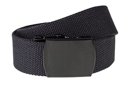 US Army Military Style Web Webbing Belt Cotton Black