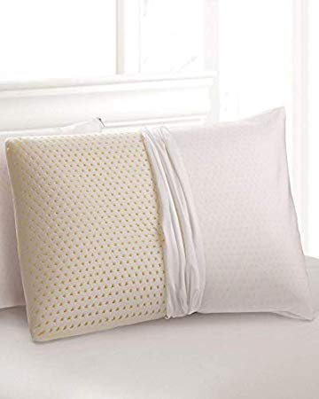 2-Pack All Natural Latex Pillow with Organic Cotton Washable Outer Covering - Medium Firm