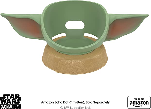 All New, Made for Amazon, featuring The Mandalorian Baby Grogu ™-inspired Stand for Amazon Echo Dot (4th Gen)