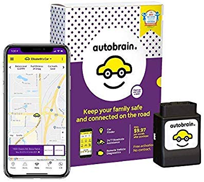 autobrain OBD Real-Time GPS Tracker for Vehicles | Auto Health Diagnostics | Parking Locator & Car Finder Tracker (no service1)