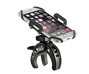 MIGICSHOW Bike Motorcycle Phone Mount 360° Rotation GPS Navigation Pram Phone Holder for Any iPhone, Android Smart Phone